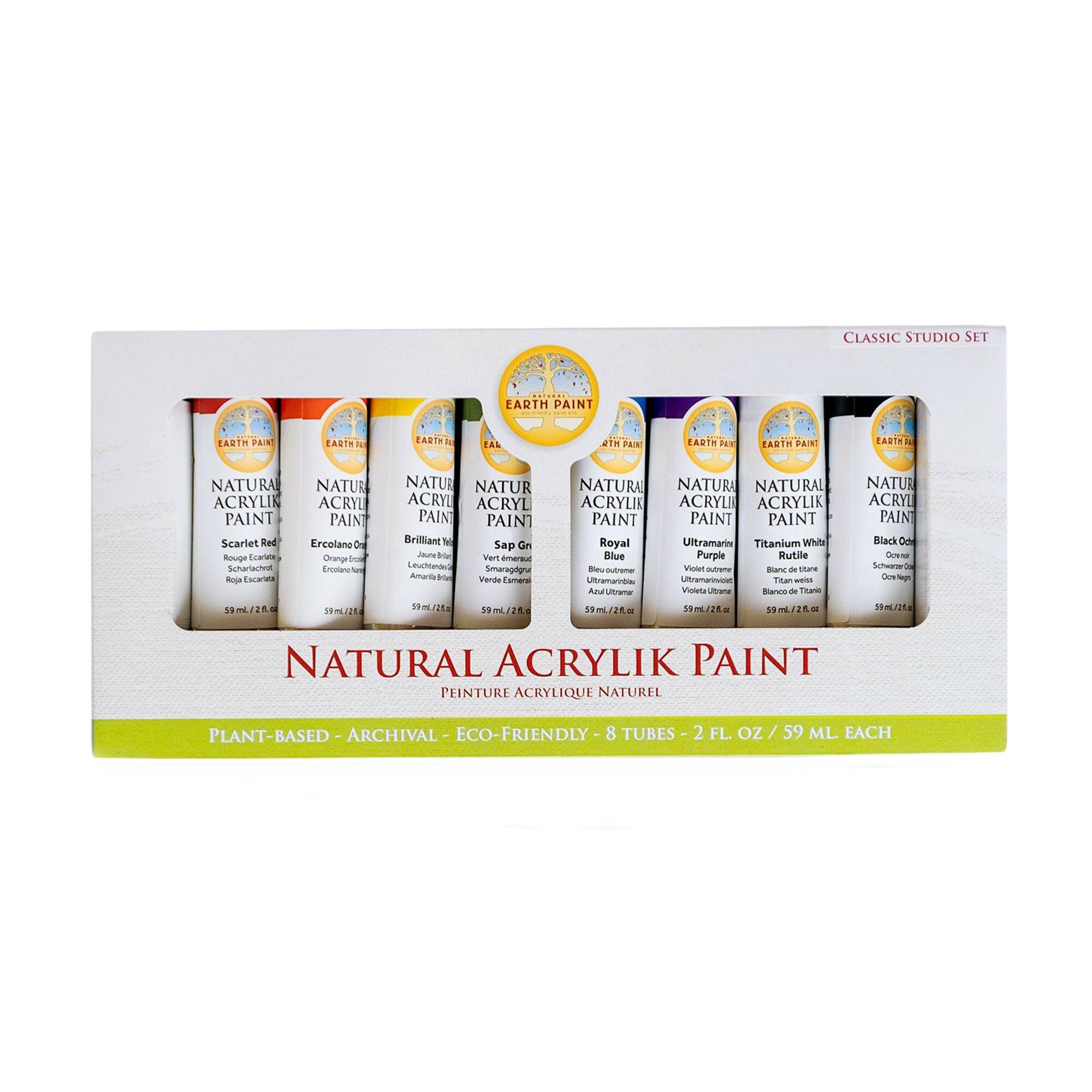 Natural Earth Paint 2oz. Classic Studio Natural Acrylik Paint Set